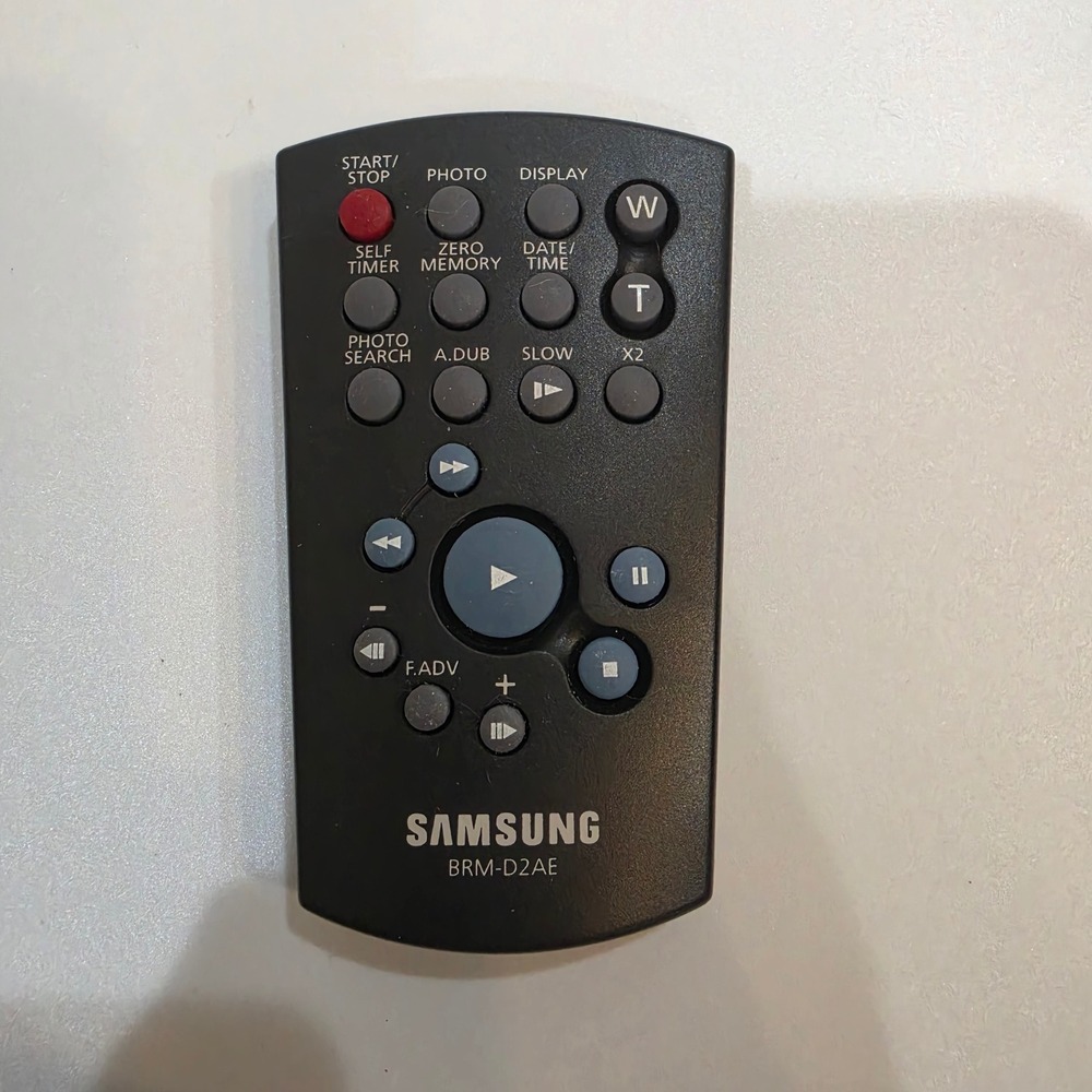 Samsung Remote Control BRM-D2AE Black Excellent Camcorder Replacement Accessory